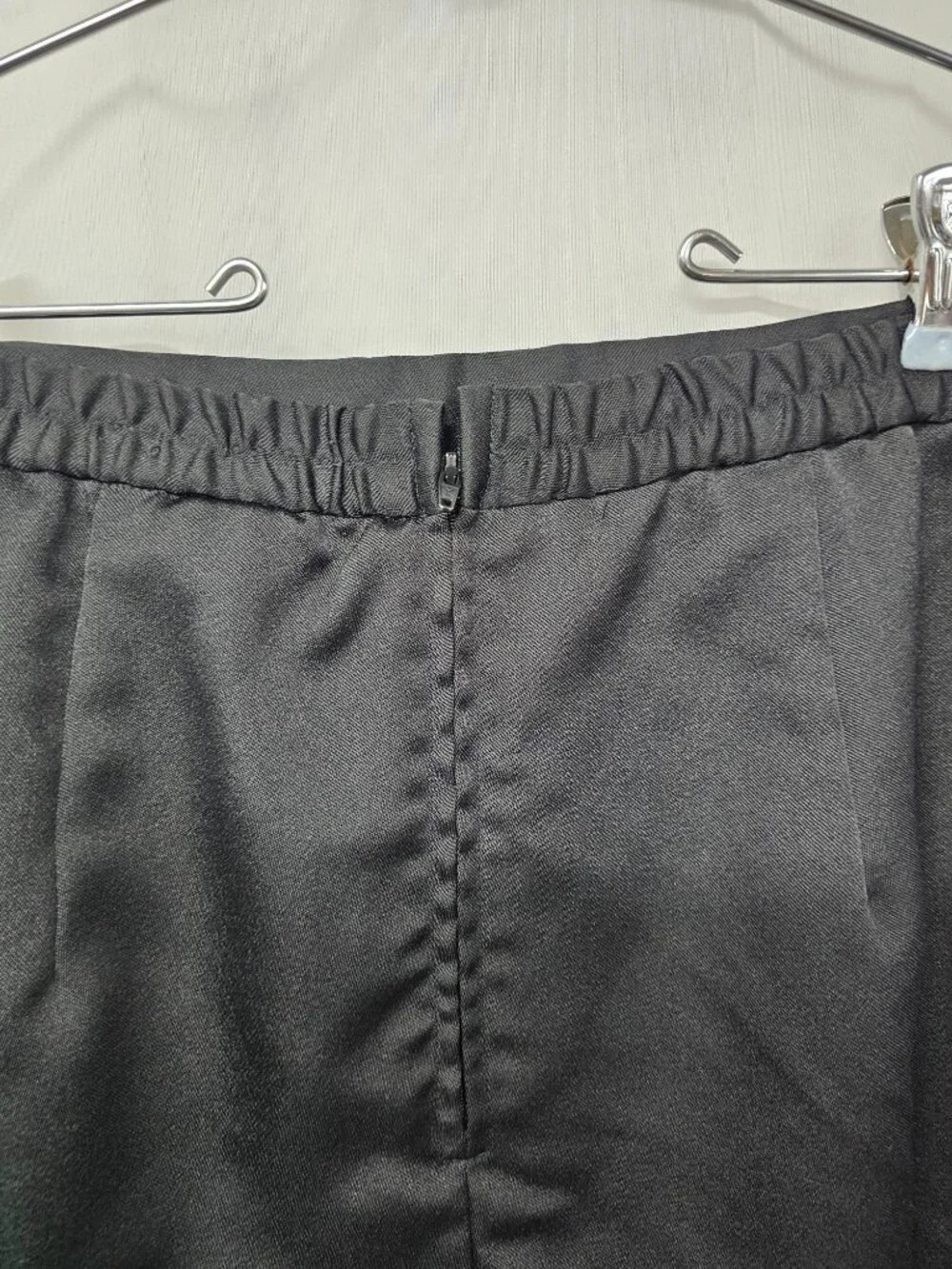 Vintage Styleworks Skirt Black Maxi Satin Goth Whimsigoth Formal 14